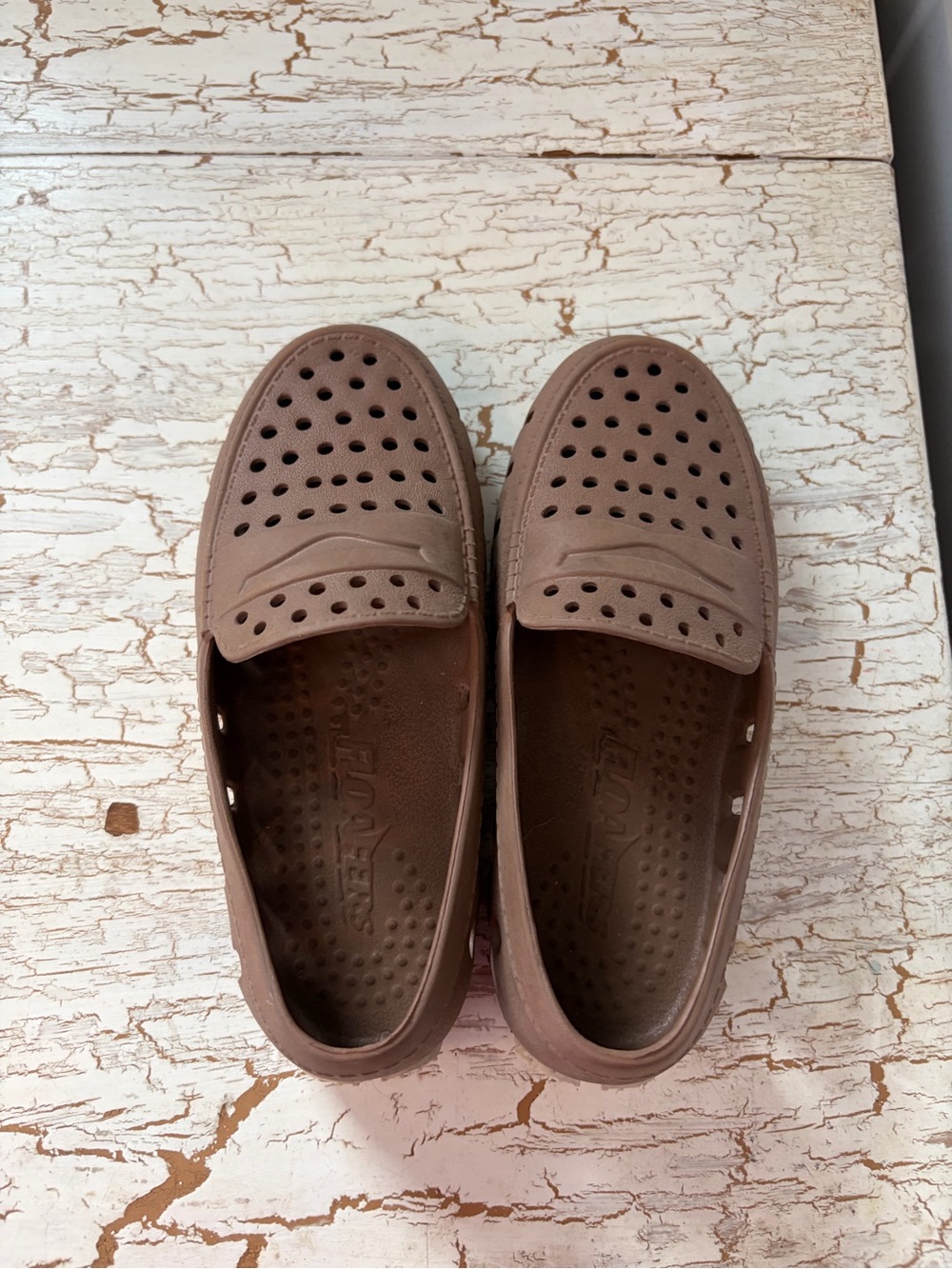 Kids Slip-On Loafers in Taupe